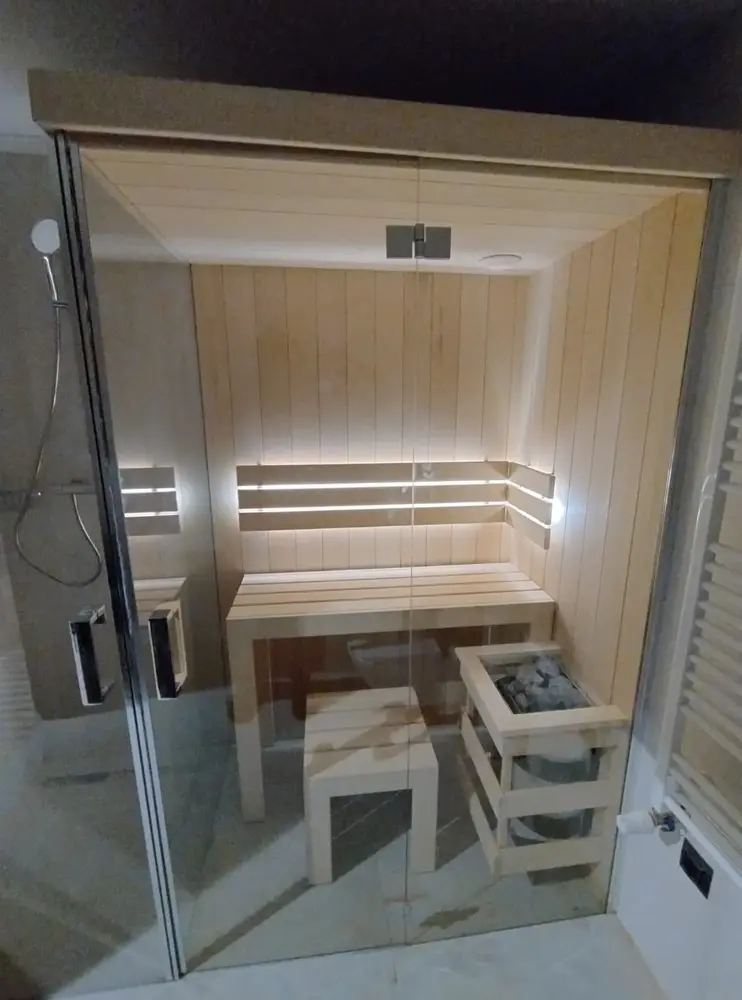 Mini sauna wnętrze